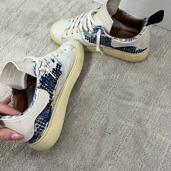 Esseutesse blue and white beaded sneakers - size 36 - Picture 4 of 5